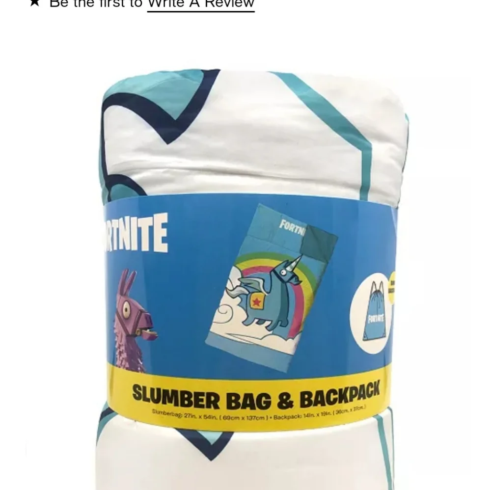Fortnite Sleep Sack Sleeping Bag - Picture 3 of 3